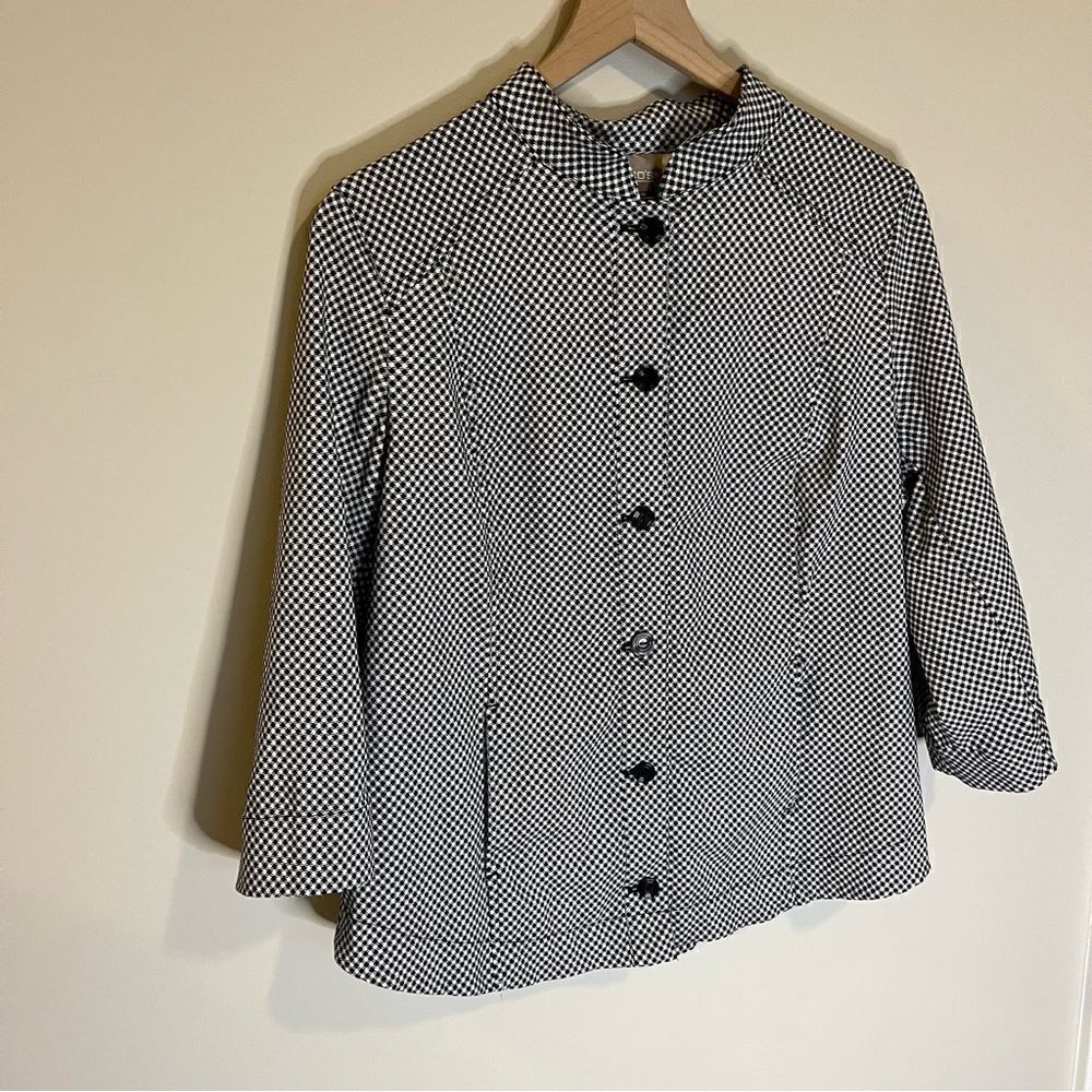 Chicos Houndstooth Stretch Jacket - Picture 4 of 14